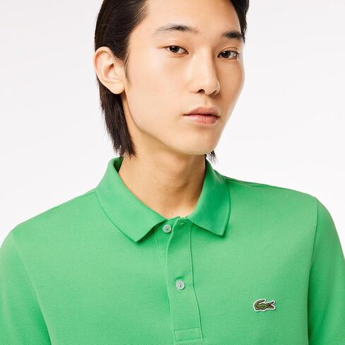 Lacoste Men's Short Sleeved Ribbed Collar Shirt Mm in Kuwait