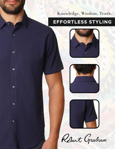 Robert Graham Men's Gilford Short Sleeve Woven Button Down Shirt in Saudi Arabia
