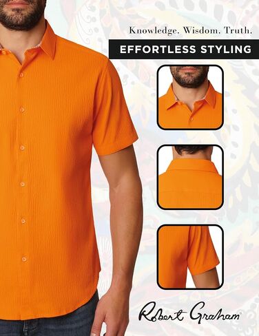 Robert Graham Men's Gilford Short Sleeve Woven Button Down Shirt in Saudi Arabia