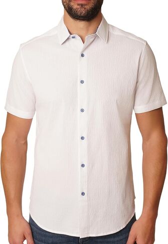 Robert Graham Men's Gilford Short Sleeve Woven Button Down Shirt in Saudi Arabia