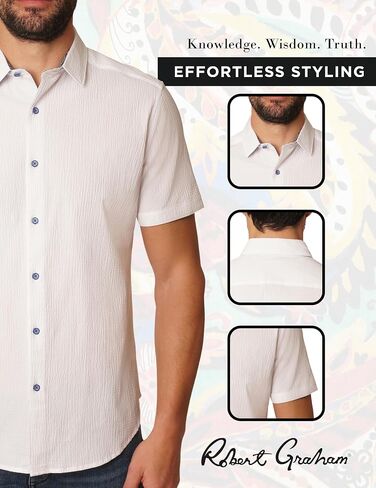 Robert Graham Men's Gilford Short Sleeve Woven Button Down Shirt in Saudi Arabia
