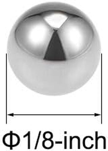 كرات دقيقة من Uxcell مقاس 1/32 بوصة من الصلب الكروم الصلب G10 لعجلة سلسلة مفاتيح تحمل الكرة 50 قطعة in Kuwait