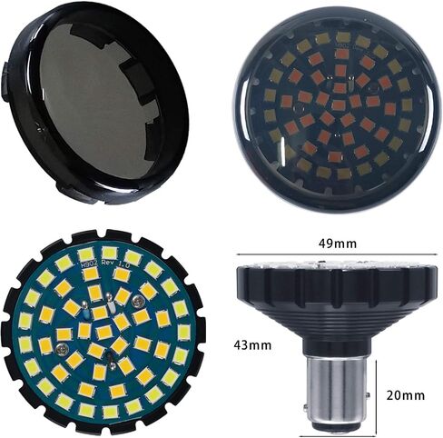 2" 1157 Front LED Turn Signal & Running Light All-in-1 Light Kit for Motorcycles- (Front Turn Signals) in Saudi Arabia