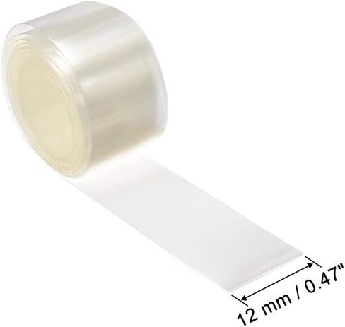 uxcell PVC Heat Shrink Tube 12mm Flat Width Wrap for Electronic Parts 5 Meter Clear in Saudi Arabia