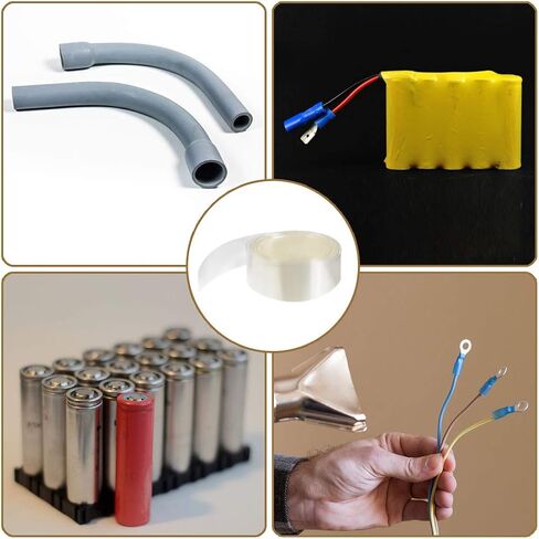 uxcell PVC Heat Shrink Tube 12mm Flat Width Wrap for Electronic Parts 5 Meter Clear in Saudi Arabia