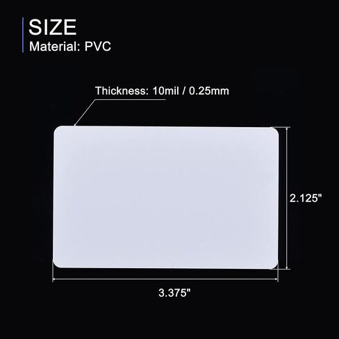 MECCANIXITY Blank PVC Cards for ID Badge Printers, Graphics Quality White Plastic CR80 10 Mil (CR8010) Pack of 100 in Saudi Arabia