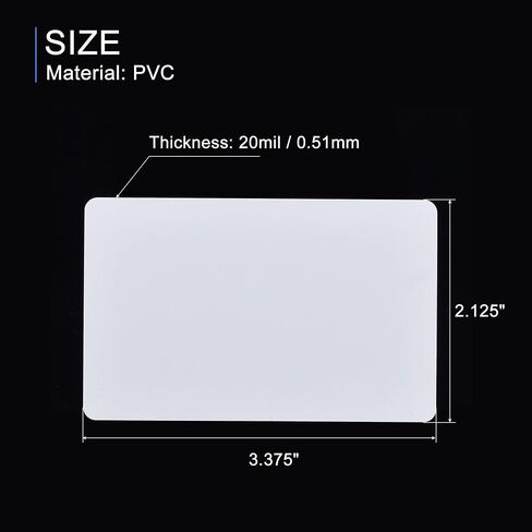 MECCANIXITY Blank PVC Cards for ID Badge Printers, Graphics Quality White Plastic CR80 10 Mil (CR8010) Pack of 100 in Saudi Arabia