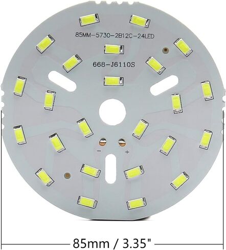 Othmro 3.5in ضياء LED رقاقة لمبة فائقة السطوع عالية الطاقة LED مصباح 36-42V 6500K 5730 ألومنيوم LED لمبة سطح محمولة الأجهزة ضوء الخرز الكاشف لعربة ضوء لمبة المنزل القراءة ضوء المصابيح البحرية in Kuwait