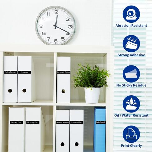 Fimax 5 عبوات بديلة من Dymo Letratag عبوات بيضاء على بلاستيك أسود 1/2" x 13' 1805436 متوافقة مع صانع ملصقات Dymo Letratag عبوات LT لشريط الملصقات 200B Plus LT100H LT100T QX50، 12 مم × 4 م in Kuwait