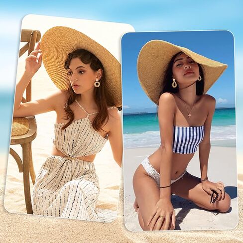 حقيبة شاطئ كبيرة من القش للنساء، حقيبة يد منسوجة من القش للنساء، حقيبة كتف كروس منسوجة يدويًا، حقيبة يد للعطلات، محفظة من القش، أقراط الشاطئ، مجموعة حقائب سفر لمتجر السباحة في الصيف in Kuwait