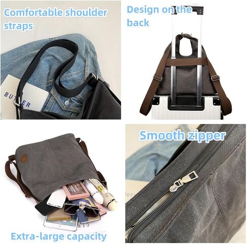Multi Ways Convertible Canvas Shoulder Bag Tote Purse Backpack Crossbody Bags for Women Trendy Vintage Small Travel in Saudi Arabia