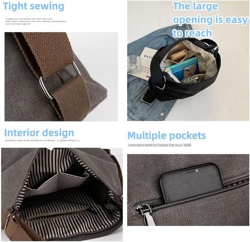 Multi Ways Convertible Canvas Shoulder Bag Tote Purse Backpack Crossbody Bags for Women Trendy Vintage Small Travel in Saudi Arabia
