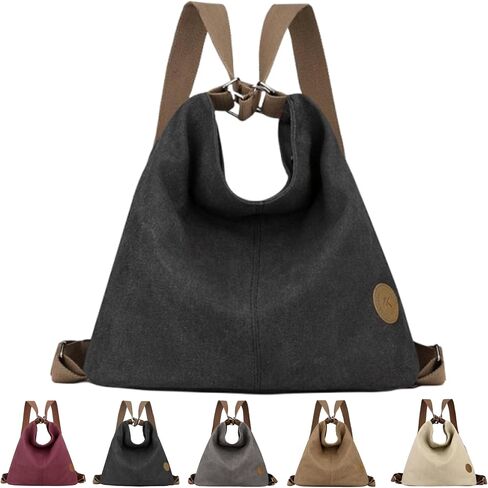 Multi Ways Convertible Canvas Shoulder Bag Tote Purse Backpack Crossbody Bags for Women Trendy Vintage Small Travel in Saudi Arabia