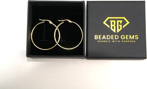 Hoop Earrings Set 30mm/40mm/50mm/60mm/70mm Gold/Silver/Rose Gold Hypoallergenic, Lightweight, 316L Stainless Steel, 18K Gold Plated in Saudi Arabia