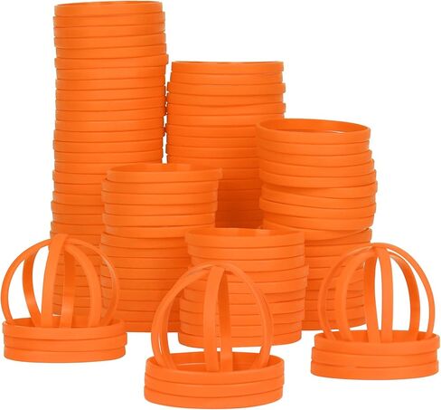 100 PCS Rubber Bracelets Silicone Wristbands 7 inch Length Sports Elastic Wristband Bracelet Bulk Gifts for Boys Girls Teacher Student Party Yellow in Saudi Arabia