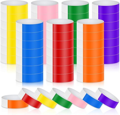 Paper Wristbands for Events Colors - 700 Counts Neon Wrist Bands Waterproof Arm Hand Bands for Events Lightweight Concert Wristbands Neon Colored Bracelets Adhesive Wristbands for Party in Saudi Arabia