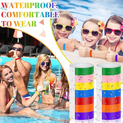 Paper Wristbands for Events Colors - 700 Counts Neon Wrist Bands Waterproof Arm Hand Bands for Events Lightweight Concert Wristbands Neon Colored Bracelets Adhesive Wristbands for Party in Saudi Arabia