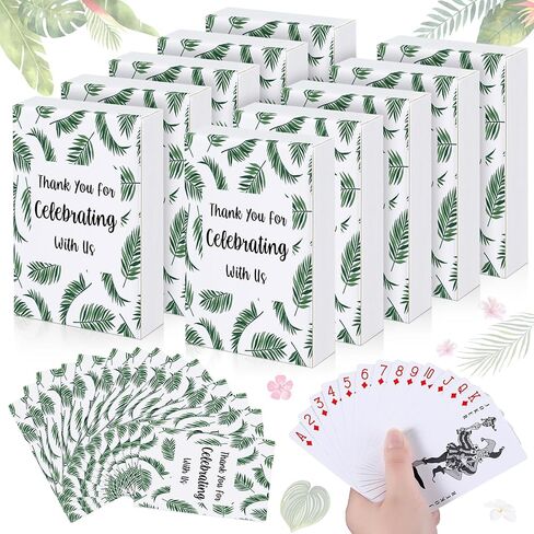 30 Pack Wedding Tropical Playing Cards Bulk Gift Palm Leaf Playing Cards Waterproof Deck Cards Beach Wedding Tropical Favors for Guest Summer Bridal Shower Bachelorette Party in Saudi Arabia