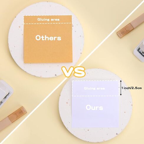 EOOUT Lined Sticky Notes, 3x3 Inches, 8 Pack White and Kraft Self-Stick Pads, Multiple Design Super Sticking Power Memo Pads for Notebook Home School Office Supplies, 85 Sheets/pad in Saudi Arabia