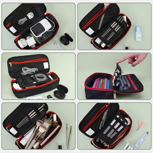 EOOUT Pencil Case, Large Organized Pencil Pouch Makeup Bag Office Supplies Stationery Pencil Box for College Middle School Travel in Saudi Arabia