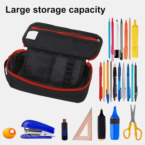 EOOUT Pencil Case, Large Organized Pencil Pouch Makeup Bag Office Supplies Stationery Pencil Box for College Middle School Travel in Saudi Arabia