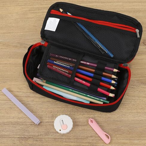 EOOUT Pencil Case, Large Organized Pencil Pouch Makeup Bag Office Supplies Stationery Pencil Box for College Middle School Travel in Saudi Arabia