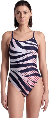 ARENA Performance Multi Stripes Women's Swimsuit Lace Back One Piece MaxLife Training Suit Fitness or Competitive Swimmers in Saudi Arabia