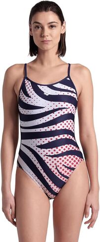 ARENA Performance Multi Stripes Women's Swimsuit Lace Back One Piece MaxLife Training Suit Fitness or Competitive Swimmers in Saudi Arabia