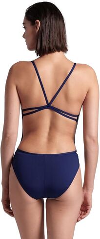 ARENA Performance Multi Stripes Women's Swimsuit Lace Back One Piece MaxLife Training Suit Fitness or Competitive Swimmers in Saudi Arabia