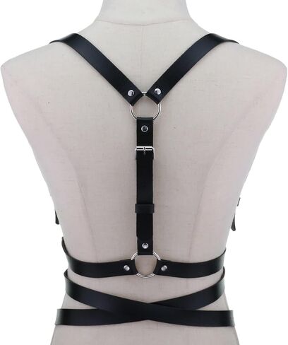 Women Leather Harness Belt Body Adjustable Punk Waist Belt Goth Waist Straps Belt in Kuwait