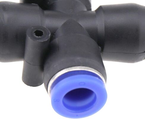 إنشاء فكرة 12 قطعة دفع هوائي لتوصيل التركيبات مجموعة وصلات الأنابيب ID 8 مللي متر OD 5/16 بوصة أنبوب متقاطع الكوع تي مستقيم صمامات يدوية متعددة احترافية in Kuwait