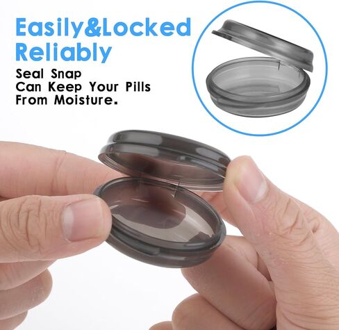 5Pcs Small Pill Box, Travel Pill Case, Portable Medicine Pill Container Holder, Daily Round Mini Pill Organizer for Purse Pocket to Hold Vitamin Medication Fish Oil Supplement in Saudi Arabia