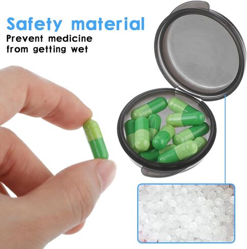 5Pcs Small Pill Box, Travel Pill Case, Portable Medicine Pill Container Holder, Daily Round Mini Pill Organizer for Purse Pocket to Hold Vitamin Medication Fish Oil Supplement in Saudi Arabia