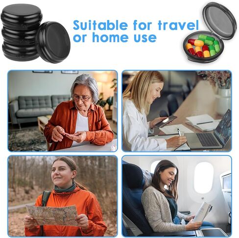 5Pcs Small Pill Box, Travel Pill Case, Portable Medicine Pill Container Holder, Daily Round Mini Pill Organizer for Purse Pocket to Hold Vitamin Medication Fish Oil Supplement in Saudi Arabia