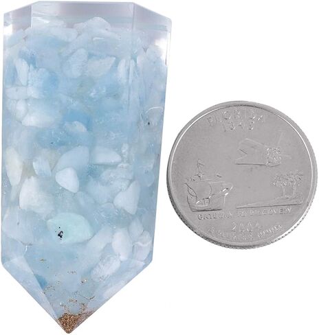 TUMBEELLUWA Pack of 2 Healing Crystal Points, Orgone Energy Generator Figurines for Home Decoration, Reiki Crystal Wands for Meditation Yoga, Peridot+Garnet Crystal Stones in Saudi Arabia