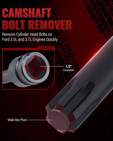 أداة عمود الحدبات 303-1655 متوافقة مع Ford 3.5L V6 EcoBoost GT F-150 Expedition Lincoln Navigator، أداة توقيت محاذاة عمود الحدبات 3.5 مع مقبس إزالة برغي رأس الأسطوانة in Kuwait