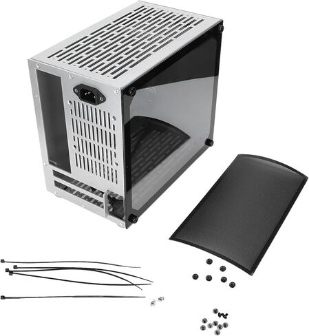 حافظة هيكل الكمبيوتر، حافظة كمبيوتر Mini-ITX، حافظة صغيرة محمولة صغيرة، لوحة أم ITX للكمبيوتر المكتبي، حافظة شفافة جانبية، 110‑240 فولت in Kuwait