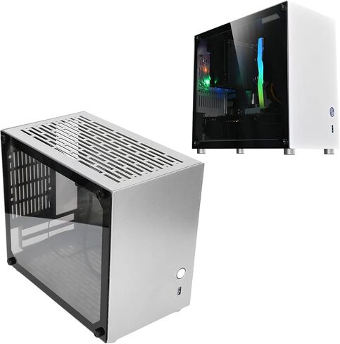 حافظة هيكل الكمبيوتر، حافظة كمبيوتر Mini-ITX، حافظة صغيرة محمولة صغيرة، لوحة أم ITX للكمبيوتر المكتبي، حافظة شفافة جانبية، 110‑240 فولت in Kuwait