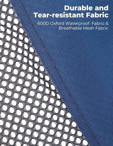 كرسي التخييم DEERFAMY مع مسند للقدمين، سعة وزن تصل إلى 260 رطلاً، 600D أكسفورد مستلق أرجل كرسي التخييم قابلة للطي مع مسند الرأس وحاملي الأكواب وحقيبة تخزين خارجية in Kuwait