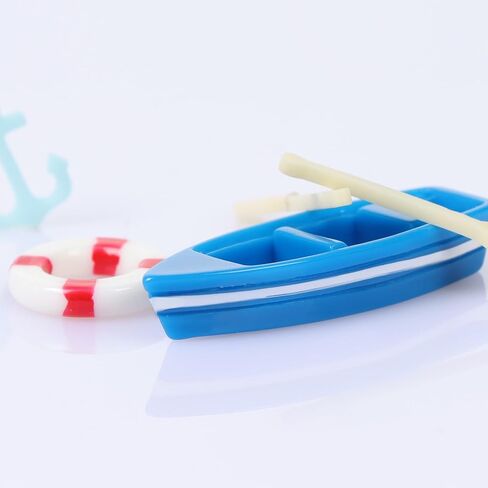 5 Pcs Mini Figurine Marine Mini Fishing Boat Miniature Moss Micro Landscape Boat Ornaments Nautical Landscape Decor for DIY Craft Accessories in Saudi Arabia