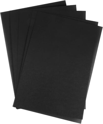 MECCANIXITY Shrink Plastic Sheet, 11.42x7.87x0.012 Inch Sanded Heat Shrink Films Paper for Creative Craft Black 5 Pack in Saudi Arabia