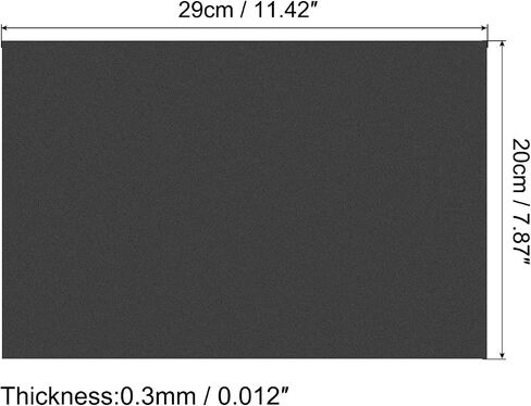 MECCANIXITY Shrink Plastic Sheet, 11.42x7.87x0.012 Inch Sanded Heat Shrink Films Paper for Creative Craft Black 5 Pack in Saudi Arabia