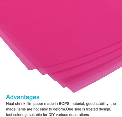 MECCANIXITY Shrink Plastic Sheet, 11.42x7.87x0.012 Inch Sanded Heat Shrink Films Paper for Creative Craft Black 5 Pack in Saudi Arabia