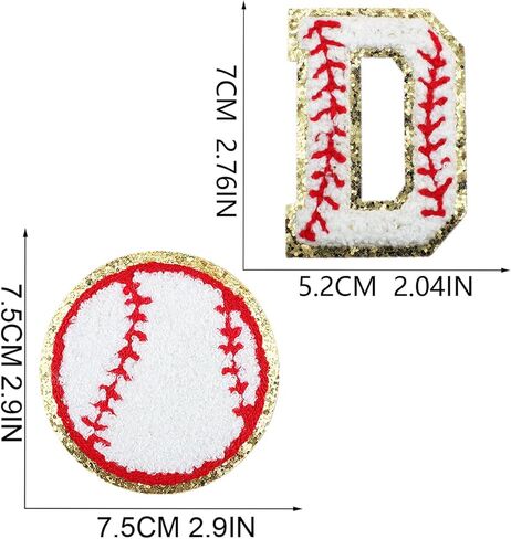 2 قطعة البيسبول المطرزة الأولي بريق السحر ل BOGG حقيبة اكسسوارات ل BOGG حقيبة حقيبة حمل على الشاطئ أكياس ديكور in Kuwait