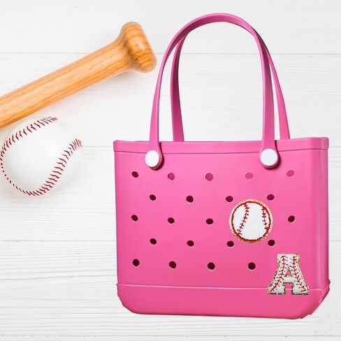 2 قطعة البيسبول المطرزة الأولي بريق السحر ل BOGG حقيبة اكسسوارات ل BOGG حقيبة حقيبة حمل على الشاطئ أكياس ديكور in Kuwait