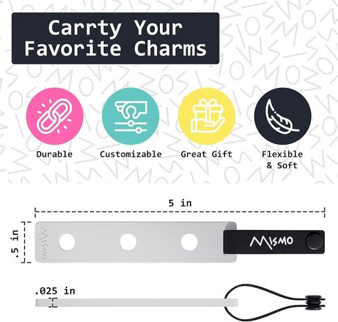 mismo Silicone Charm Chain - Shoe Charm Compatible Keychain - Trendy Gym and Sports Bag Accessory for Kids & Adults(Set of 2) in Saudi Arabia