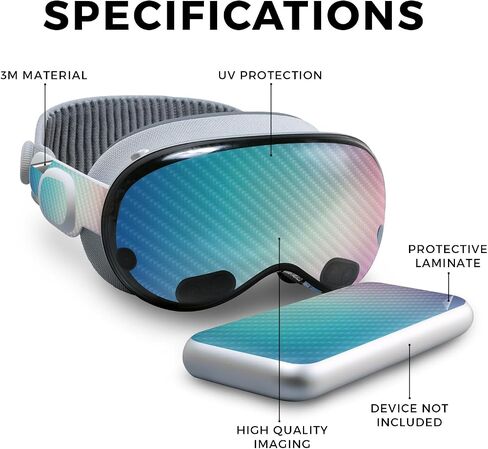 Carbon Fiber VR Skin Compatible with Apple Vision Pro - Antique Marble - Premium 3M Vinyl Protective Wrap Decal Cover - Easy to Apply | Crafted in The USA by MightySkins in Saudi Arabia