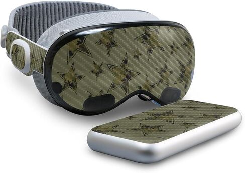 Carbon Fiber VR Skin Compatible with Apple Vision Pro - Antique Marble - Premium 3M Vinyl Protective Wrap Decal Cover - Easy to Apply | Crafted in The USA by MightySkins in Saudi Arabia