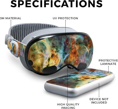 Carbon Fiber VR Skin Compatible with Apple Vision Pro - Antique Marble - Premium 3M Vinyl Protective Wrap Decal Cover - Easy to Apply | Crafted in The USA by MightySkins in Saudi Arabia