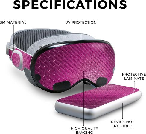 Carbon Fiber VR Skin Compatible with Apple Vision Pro - Mermaid Scales - Premium 3M Vinyl Protective Wrap Decal Cover - Easy to Apply | Crafted in The USA by MightySkins in Kuwait